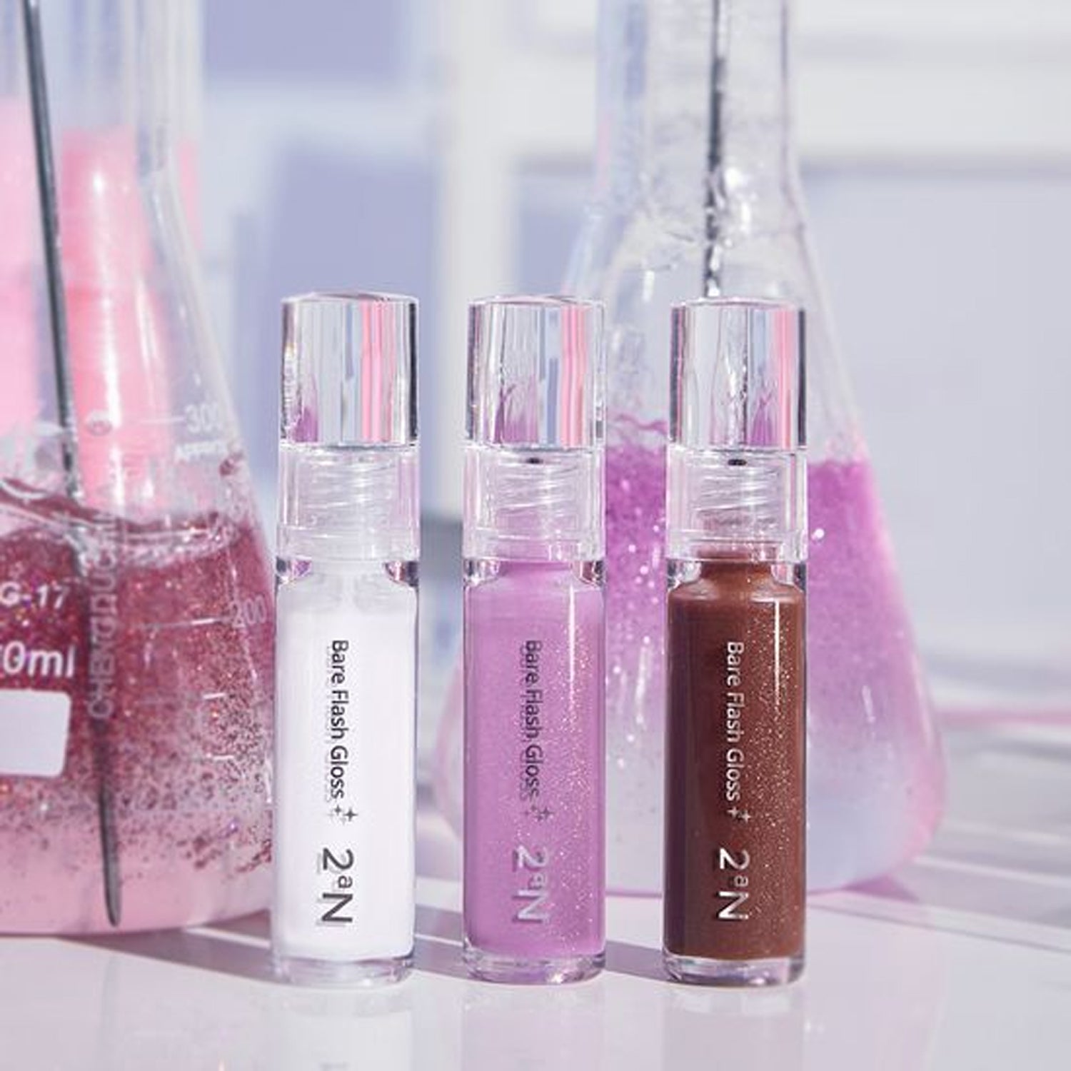 2aN Bare Flash Gloss 5g - 4 Vibrant Lip Gloss Colors | Long-Lasting, Non-Sticky Formula | Perfect for Everyday Wear, Parties & Special Occasions