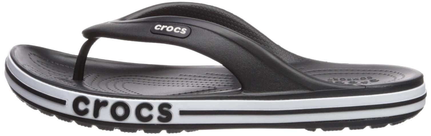 Crocs Unisex Bayaband Flip Flops - Comfortable Casual Sandals & Shower Shoes for Men and Women | Perfect for Beach, Pool, and Home Use