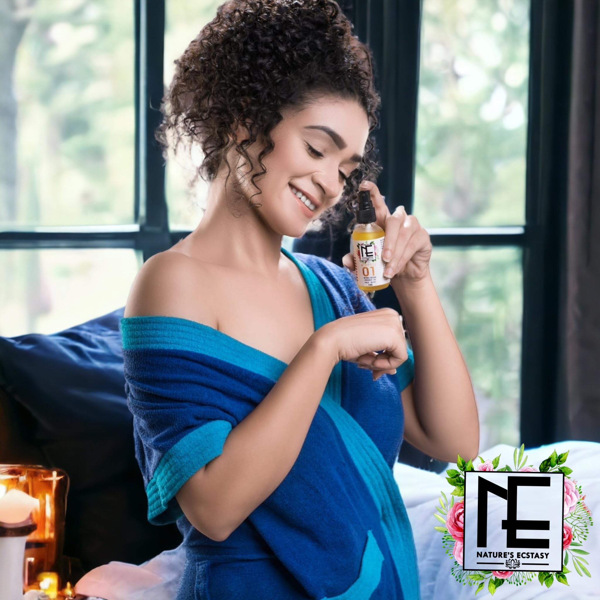 Nature's Ecstasy Mirakel 01 Intense Skin Repair Massage Oil for Face & Body - Deep Hydration & Anti-Aging Treatment for Dry Skin - Perfect for Spa, Relaxation & Nighttime Skincare Routine