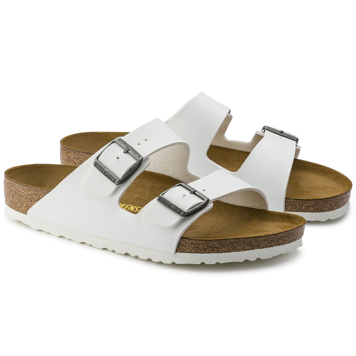Birkenstock Arizona Birko-Flor Classic Footbed Sandals - Comfortable White Leather Sandals for Women & Men | Perfect for Summer, Beach, and Casual Wear