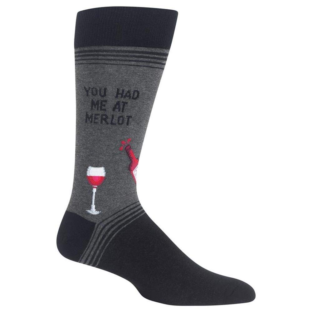 Hot Sox Merlot Socks for Men (6-12.5) - Perfect for Wine Lovers & Gifts