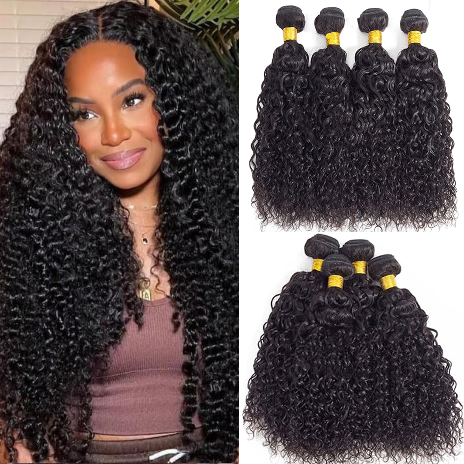 12A Brazilian Curly Human Hair Bundles 20