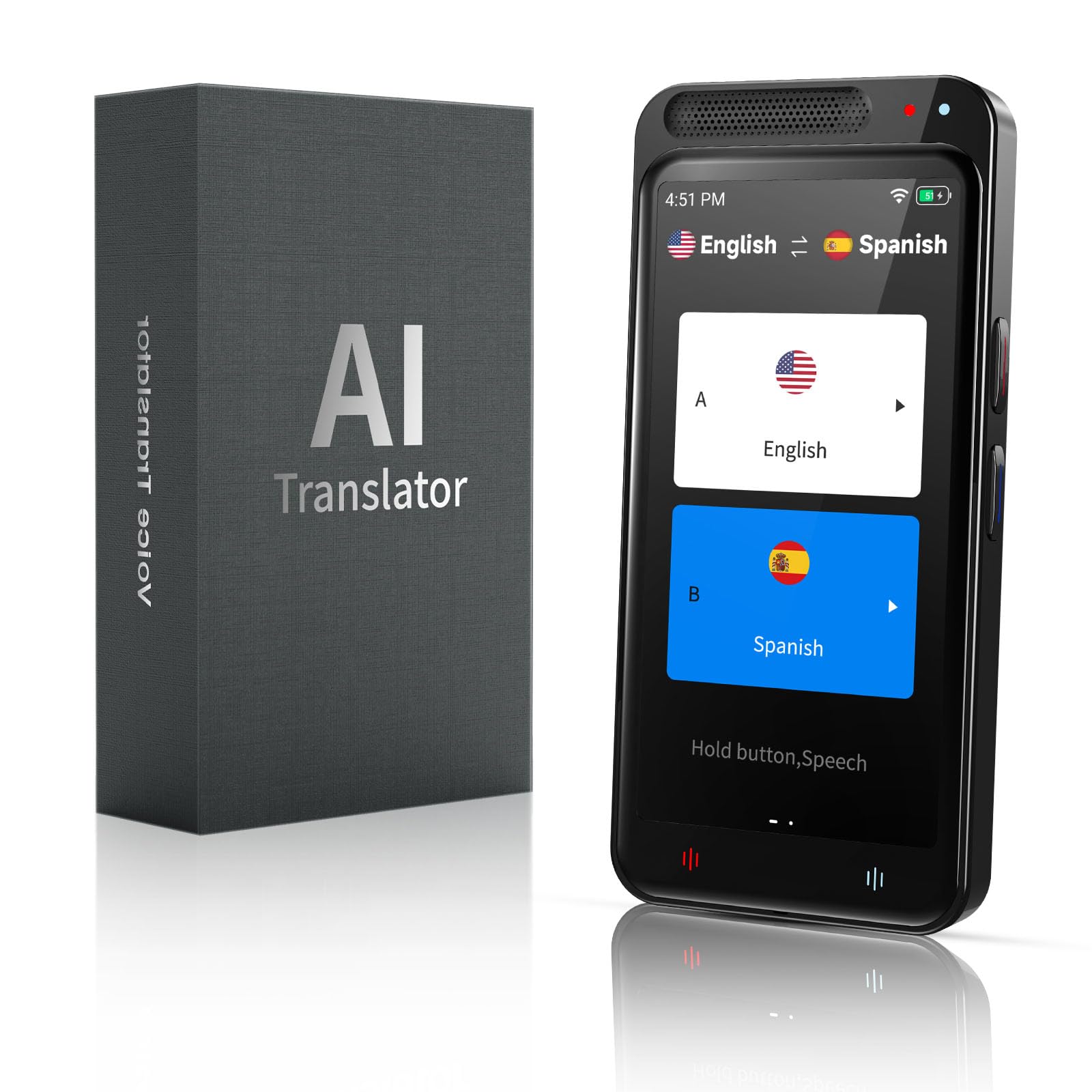Two-Way Real-Time Language Translator Device - 138 Languages, 4.1
