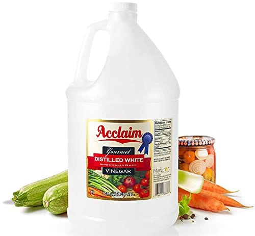 Acclaim All Natural Distilled White Vinegar - 1 Gallon (128 oz) 5% Acidity - Perfect for Cooking, Cleaning & Pickling