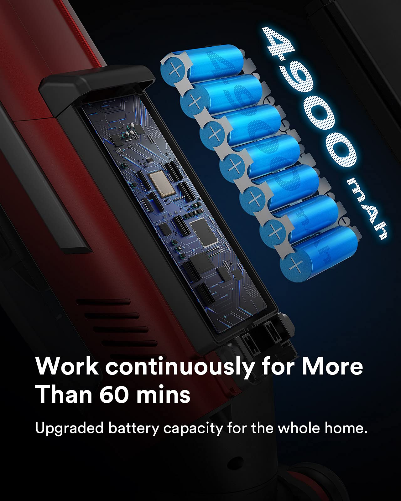 **Cordless Wet Dry Vacuum Cleaner and Mop - 4900mAh Battery for 60min, Self-Cleaning, Lightweight Multi-Surface Floor Cleaner for Hardwood, Tile & Carpet - Perfect for Home, Office & Pet Hair Cleaning**