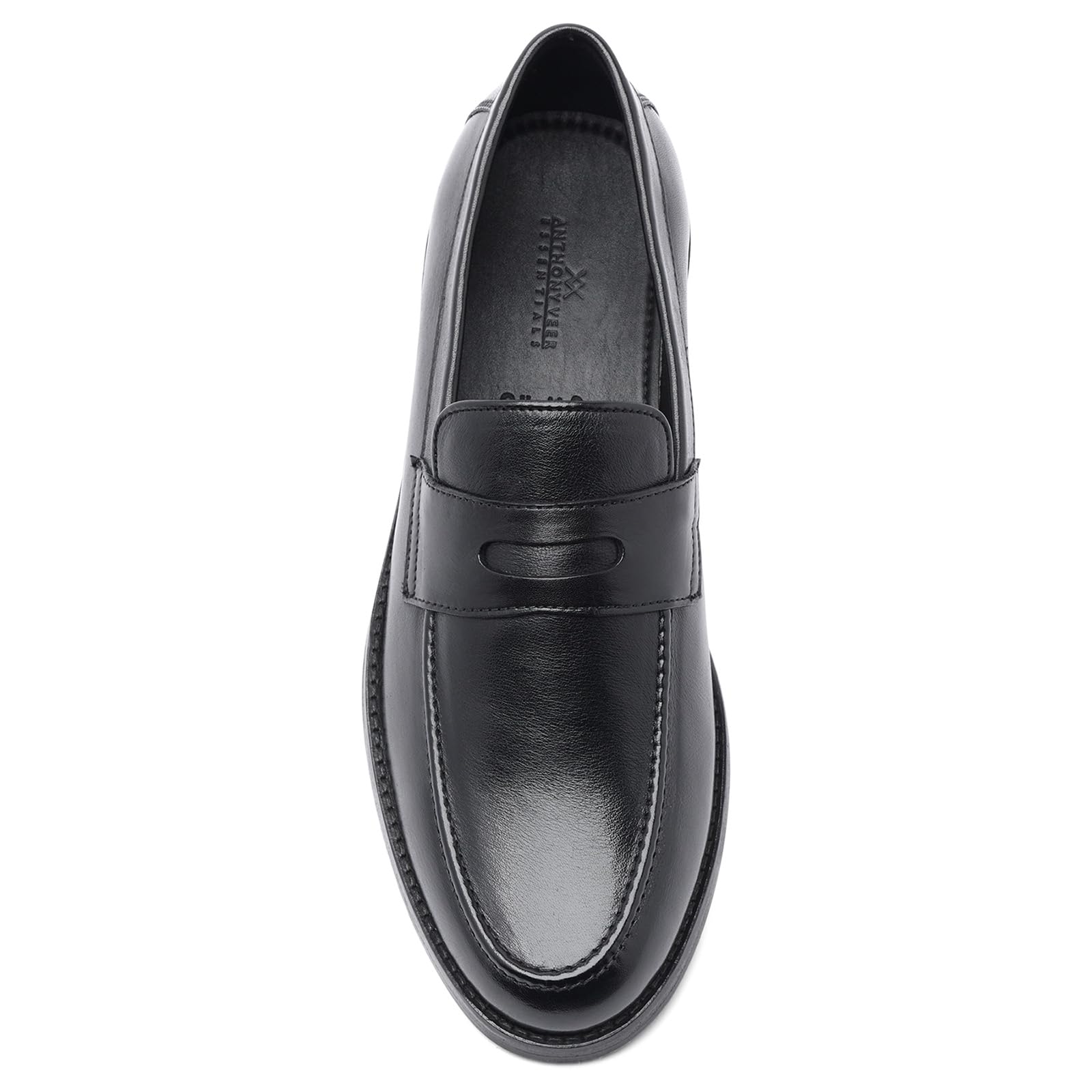 Anthony Veer Sherman Men's Penny Loafers - Blake Stitch Dress Shoes with Ortholite® Cushioned Footbed - Comfortable Business Casual & Office Wear Slip-Ons for Professionals