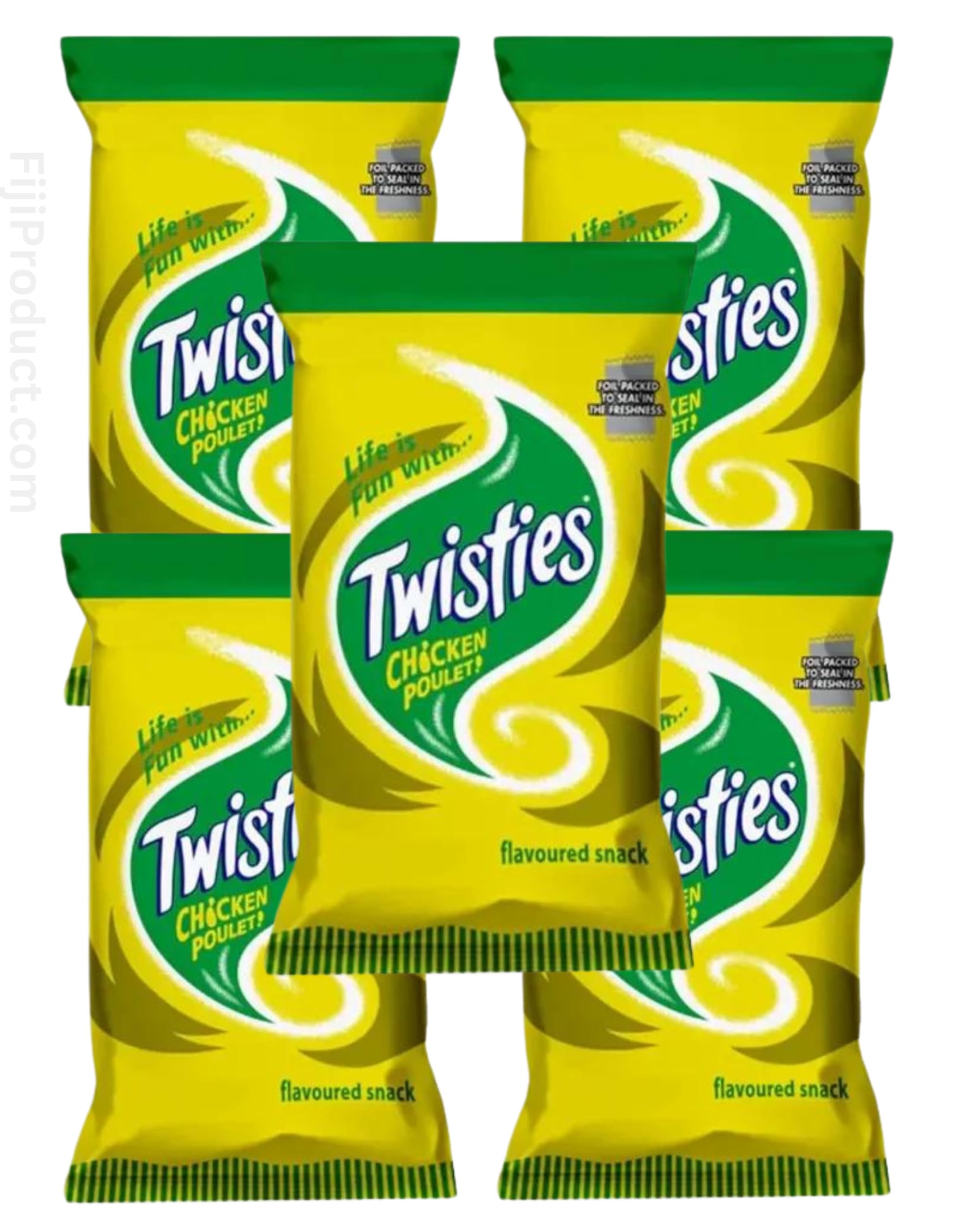 FIJI Twisties Chicken Flavor Snacks (5x100g) - Crunchy & Tasty for Parties