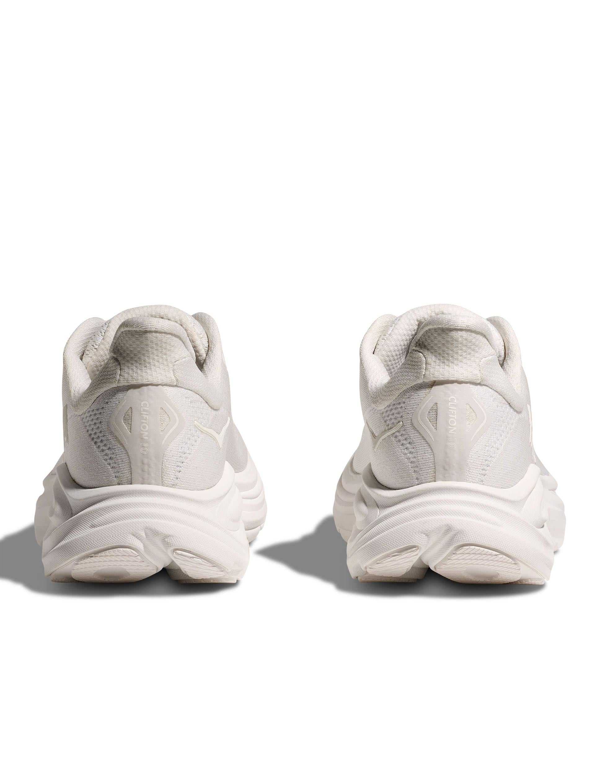 HOKA Clifton 10 Running Shoes for Men & Women - White - Lightweight Cushioned Sneakers for Road Running, Jogging & Daily Wear