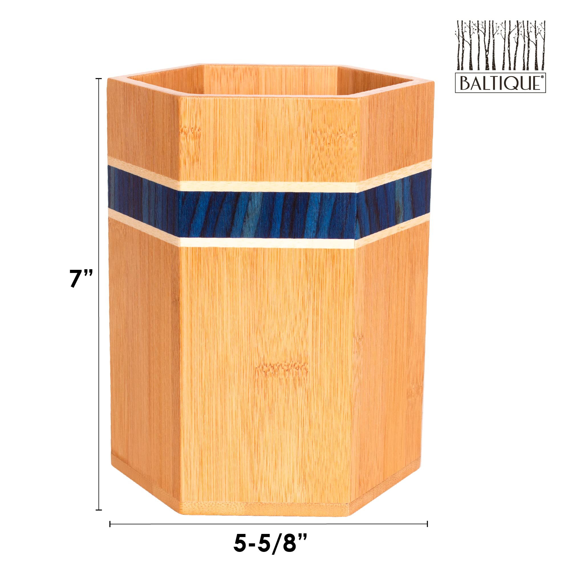Totally Bamboo Baltique Malta Collection Large Kitchen Utensil Holder - Countertop Cooking Utensil Crock Organizer for Spoons, Spatulas & Kitchen Tools - Perfect for Modern Kitchens & Cooking Enthusiasts