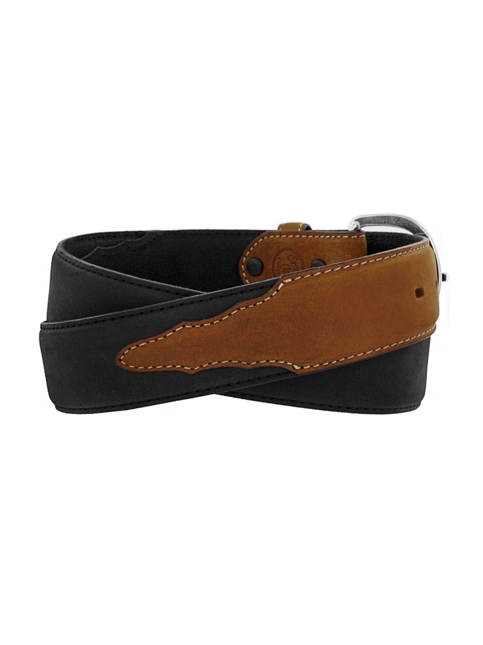Justin 53700 Men's Classic Western Belt - Genuine Leather, Black & Brown - Perfect for Cowboy Boots, Jeans & Western Outfits