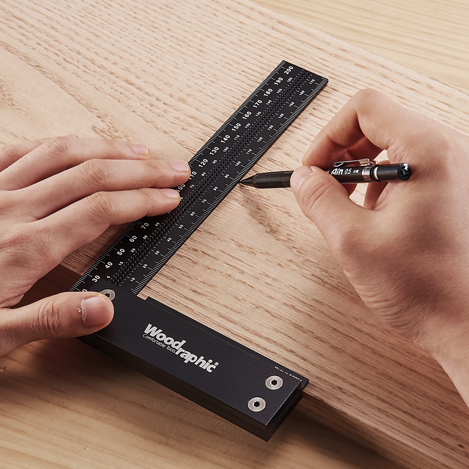 8 Inch Precision Aluminum Steel Framing Square & T Square Ruler Set - Professional Measuring & Marking Tools for Carpentry, Woodworking, DIY Projects - Perfect for Framing, Cabinetry, and Furniture Making