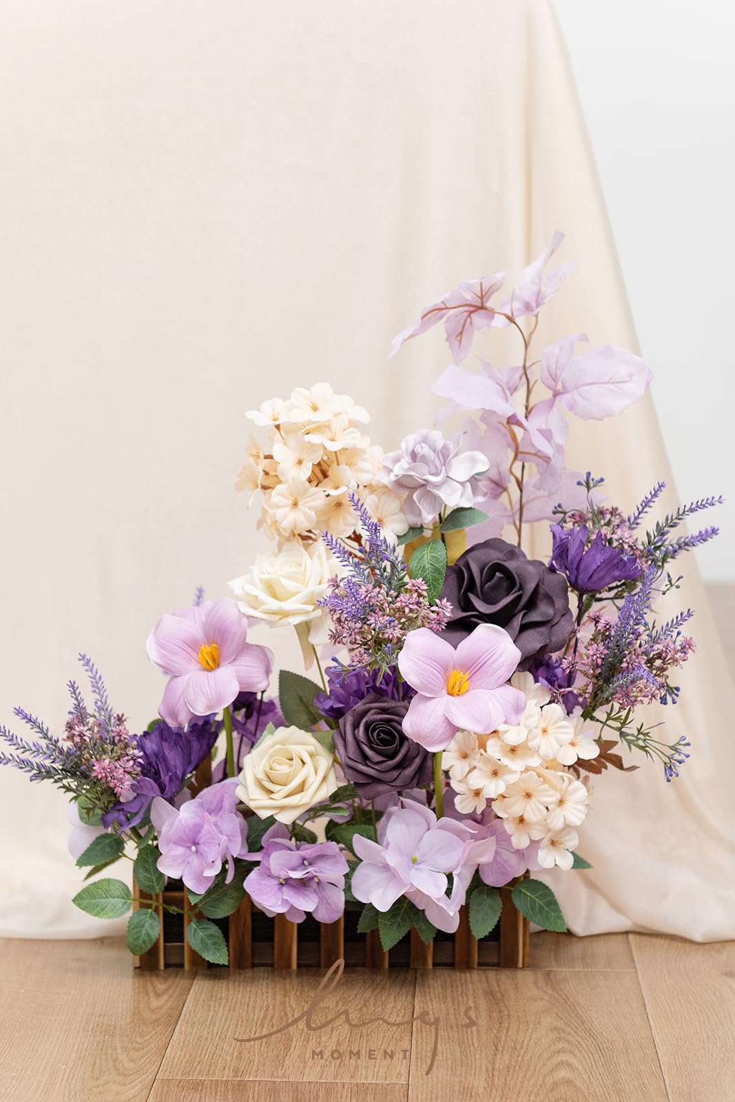 Ling's Moment Lavender Floral Arch Arrangement - Artificial Wedding Arch Decor & Aisle Decor Set for Wedding Reception, Ceremony Backdrop, and Table Decorations | Perfect for Rustic, Boho, and Garden Weddings