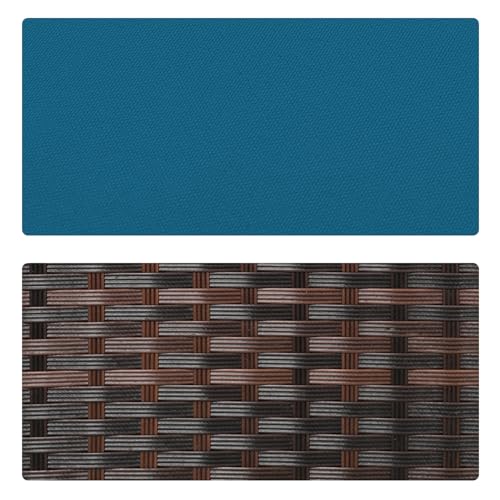 Brown Rattan&deep Lake Blue Cushion