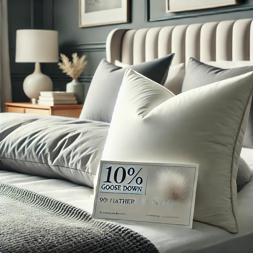 Premium RDS Certified Goose Down Feather Blend (10% Down 90% Feather) - White & Gray - Bulk 10 lbs for Pillows, Comforters, Sofa Cushions - Luxury Bedding & Home Decor Fill - Perfect for Hotels, Guest Rooms & DIY Upholstery Projects
