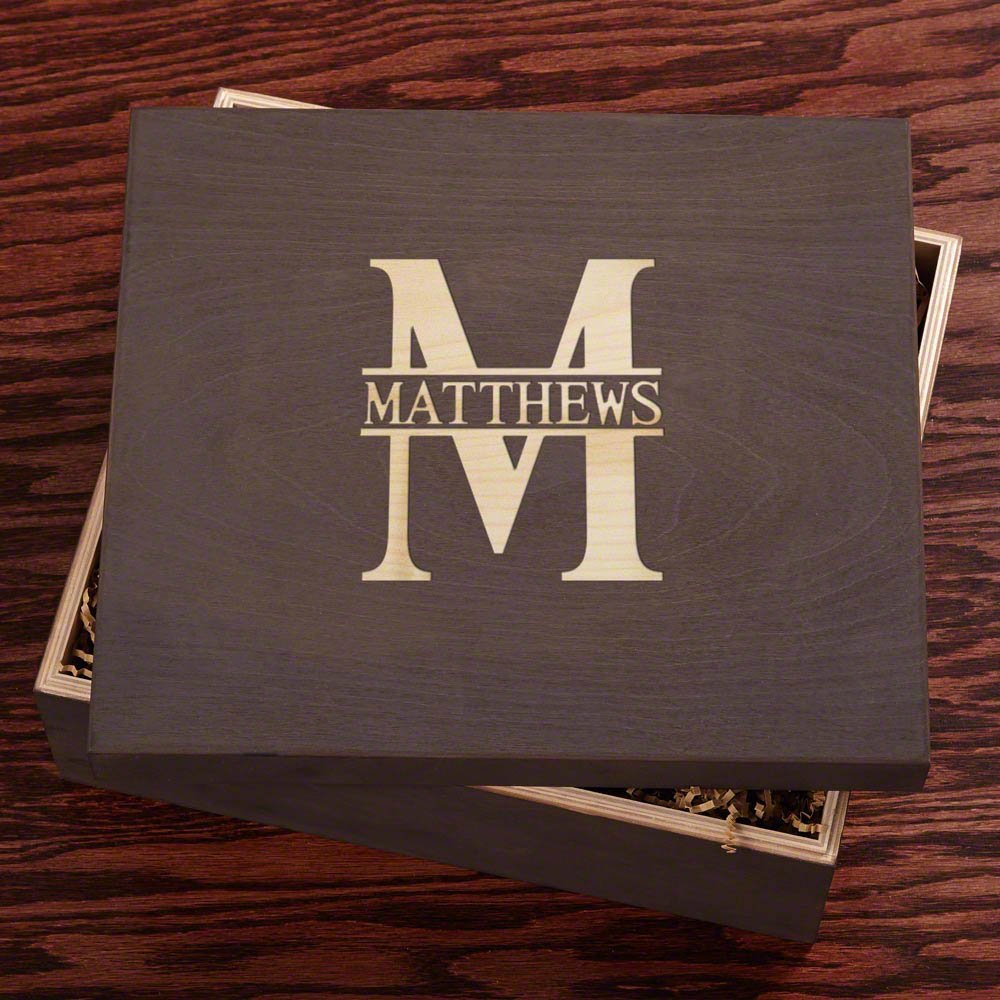 Personalized Wooden Gift Box for Keepsakes & Birthdays - Custom Engraved Brown Wood Box for Jewelry, Wedding Gifts & Special Occasions | HomeWetBar