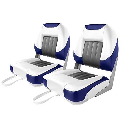 A-Low Back-White/Blue, 2 Seats