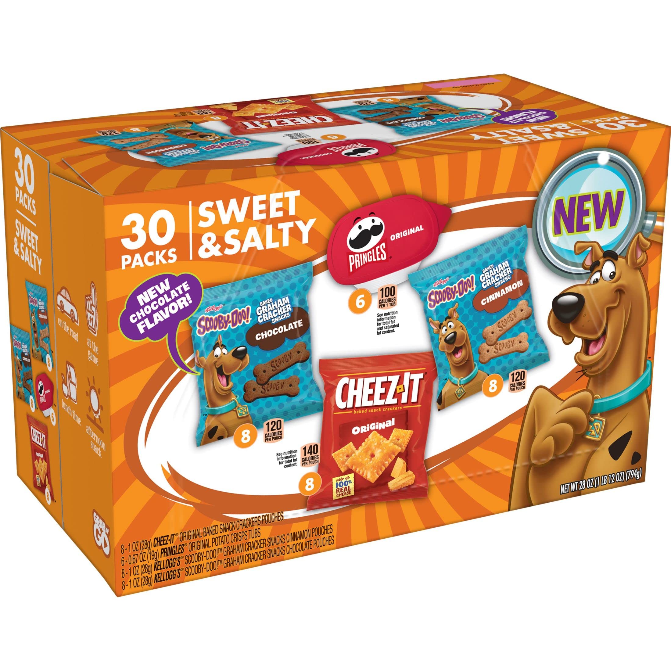 Kellogg's Sweet and Salty Snack Variety Pack - 28oz Box (4 Count) | Granola Bars, Trail Mix & Nut Clusters | Perfect for Office, School Lunch & On-the-Go Snacking