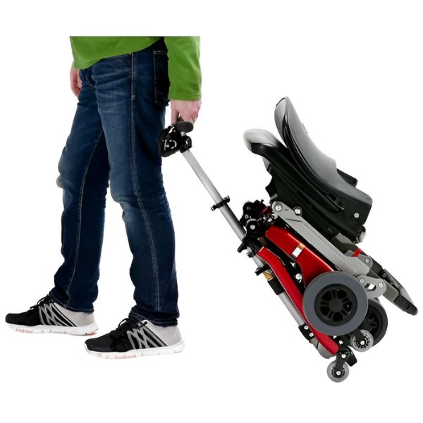 FreeRider USA Luggie Elite 4-Wheel Bariatric Foldable Travel Scooter - Heavy Duty Mobility Scooter for Adults & Seniors - Perfect for Airports, Shopping Malls & Outdoor Adventures