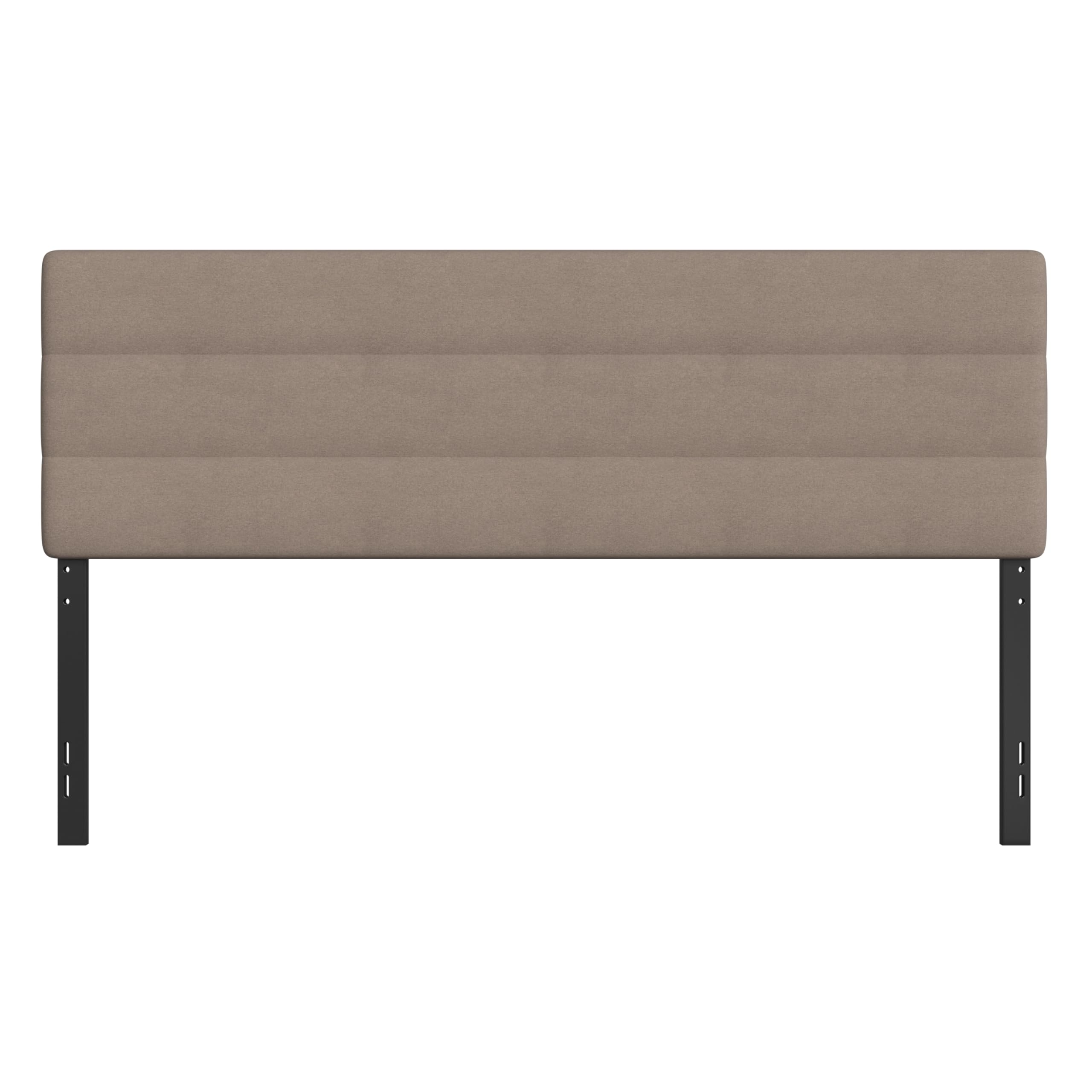 Emma & Oliver Gannon King Headboard - Taupe Fabric Upholstered Adjustable Height Bed Frame - Easy 30-Min Assembly - Fits Most Bed Frames (Not Included) - Perfect for Master Bedroom, Guest Room & Home Decor