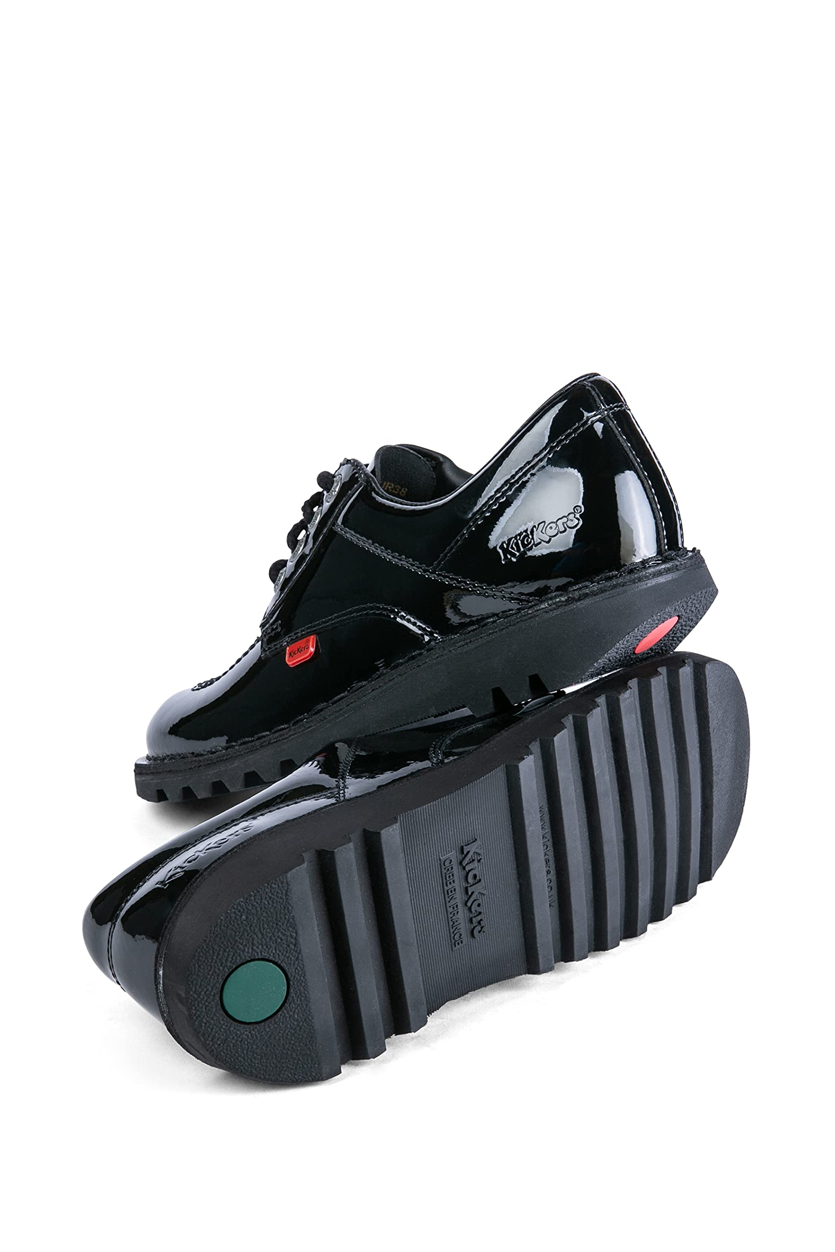 Kickers Girls Kick Lo Core School Shoes - Black Size 7 | Comfortable & Durable for School, Play & Everyday Wear