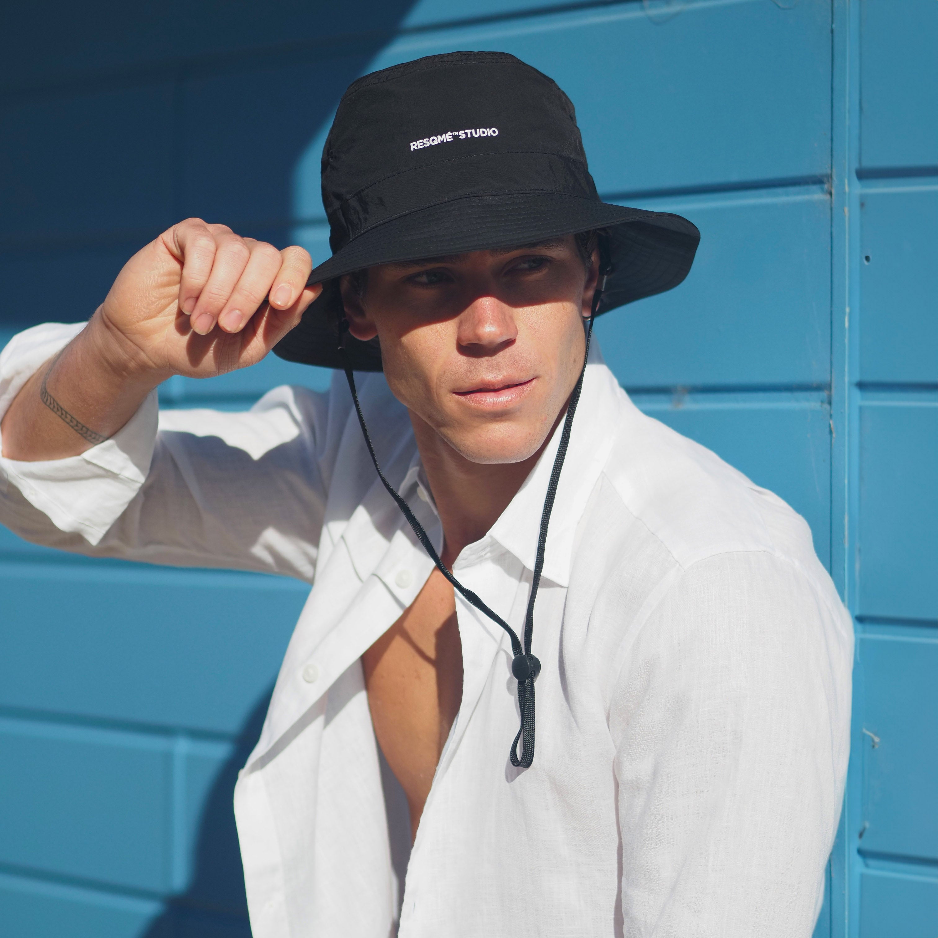 X NICK Bucket Hat - Black | Adjustable Cotton Unisex Sun Hat for Men & Women | Perfect for Beach, Hiking, and Outdoor Activities