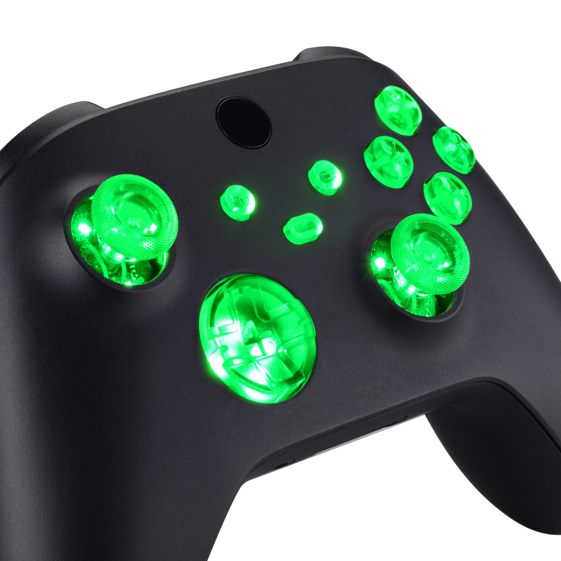 eXtremeRate Multi-Color LED Buttons DTF V2 Kit for Xbox Series X/S Controller - Transparent Clear - Gaming Customization & Night Play Enhancement