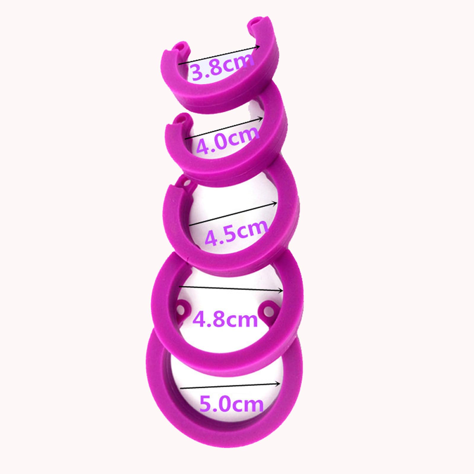 Purple Soft Silicone Stretchable Male Chastity Cage with 5 Adjustable Rings - Lightweight Waterproof Cock Cage Device with Lock & Key - Adult Sex Toy for Men - Perfect for BDSM, Roleplay & Long-Term Wear
