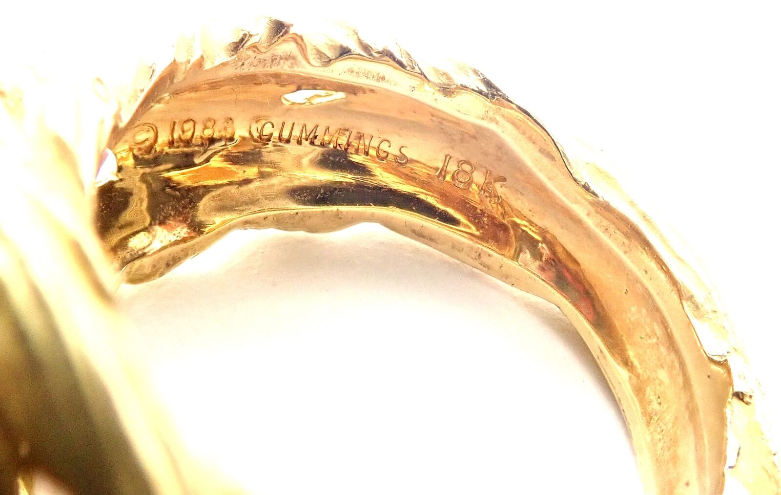 Authentic Angela Cummings 18k Yellow Gold Large Aquamarine Ring - Elegant Statement Jewelry for Weddings, Anniversaries & Special Occasions