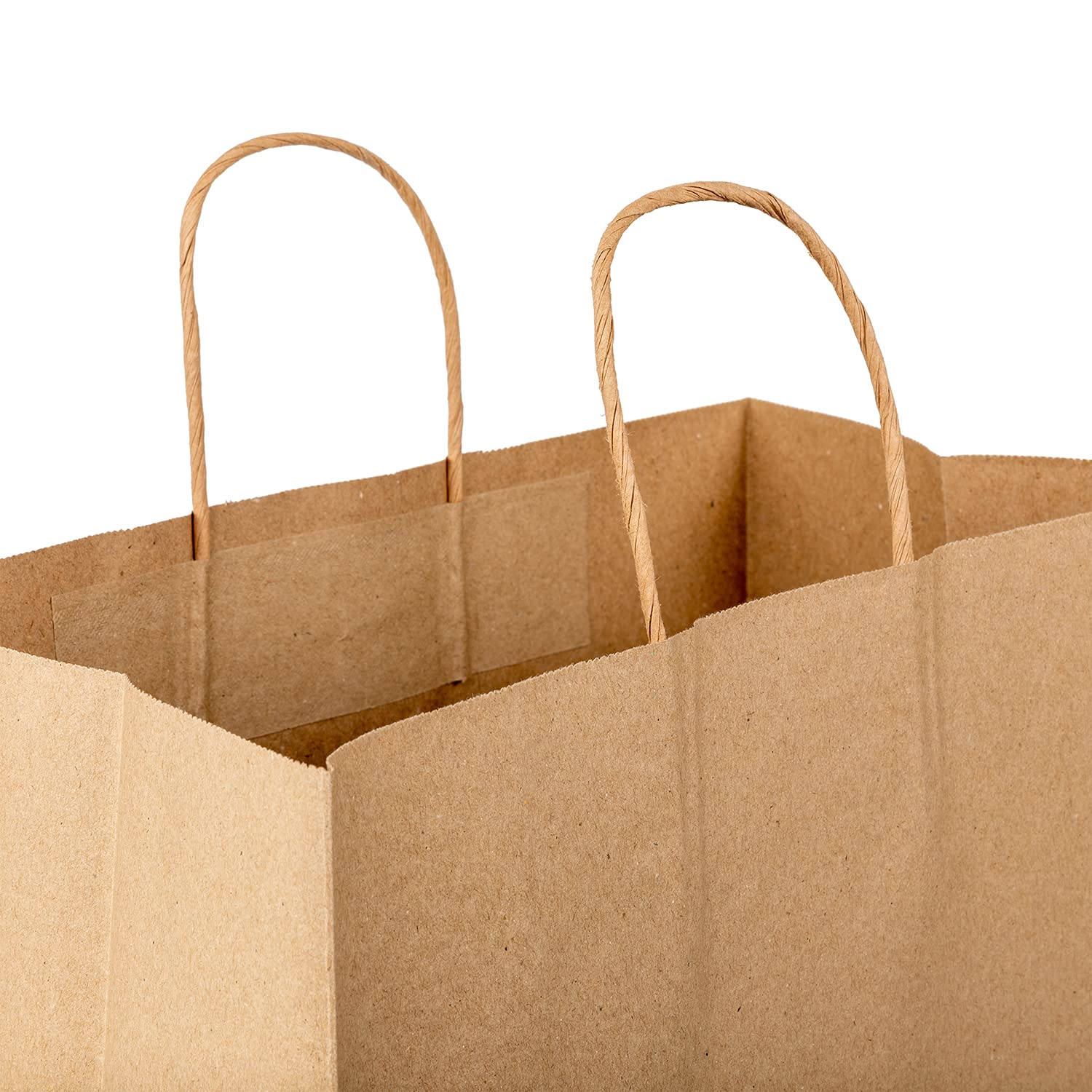 Eco-Friendly Kraft Paper Grocery Bags with Twisted Handles - 250 Pack Recyclable Brown Shopping Bags (13x7x17 Inches) - Durable & Sustainable Packaging for Retail Stores, Farmers Markets & Gift Wrapping
