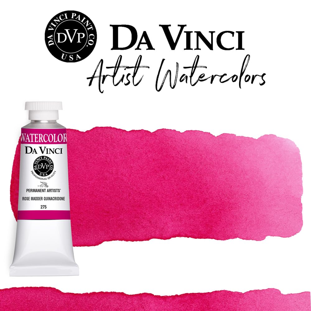Professional Artist Watercolor Paint - Rose Madder Quinacridone (37mL Tube) | High-Quality Pigments for Watercolor Painting, Illustration & Calligraphy | Perfect for Artists, Students & Hobbyists