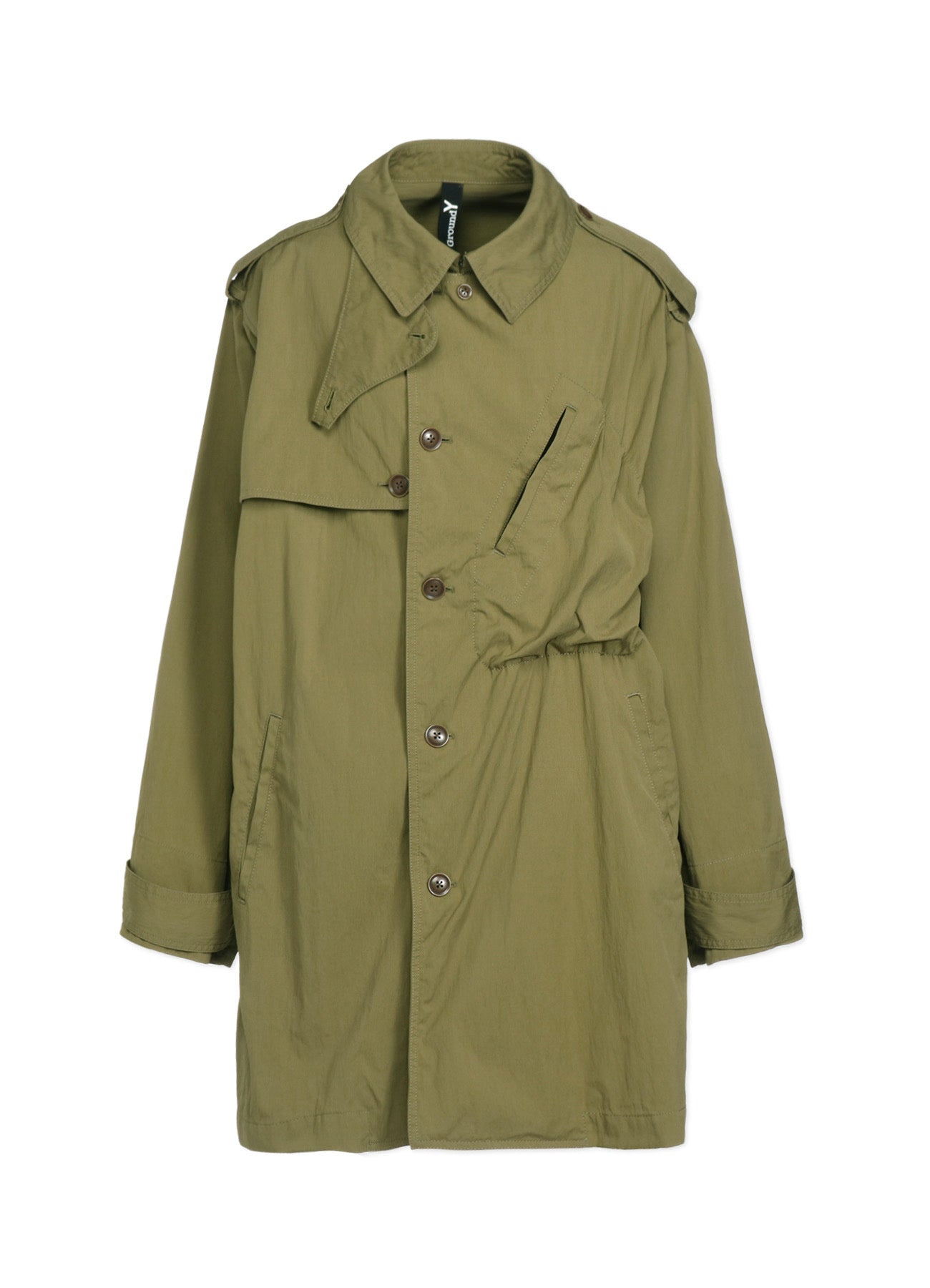 Stylish Cotton Nylon Oxford Zipper Trench Coat with Wool Gauze Pockets - Waterproof Windbreaker for Men & Women | Perfect for Outdoor Activities, Travel & Office Wear