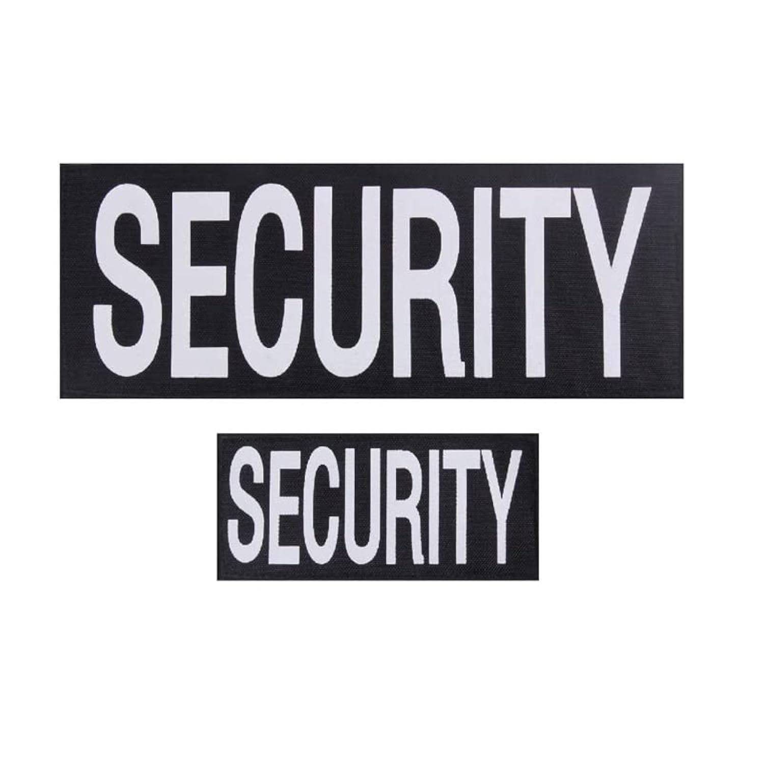 REDEMPTION TACTICAL 2-Pack 4x10 Inch Reflective Security Vest Patches - Front & Back High Visibility Duty Patches for Security Guards, Law Enforcement & Night Safety | Ideal for Work Uniforms, Safety Vests & Emergency Response Gear