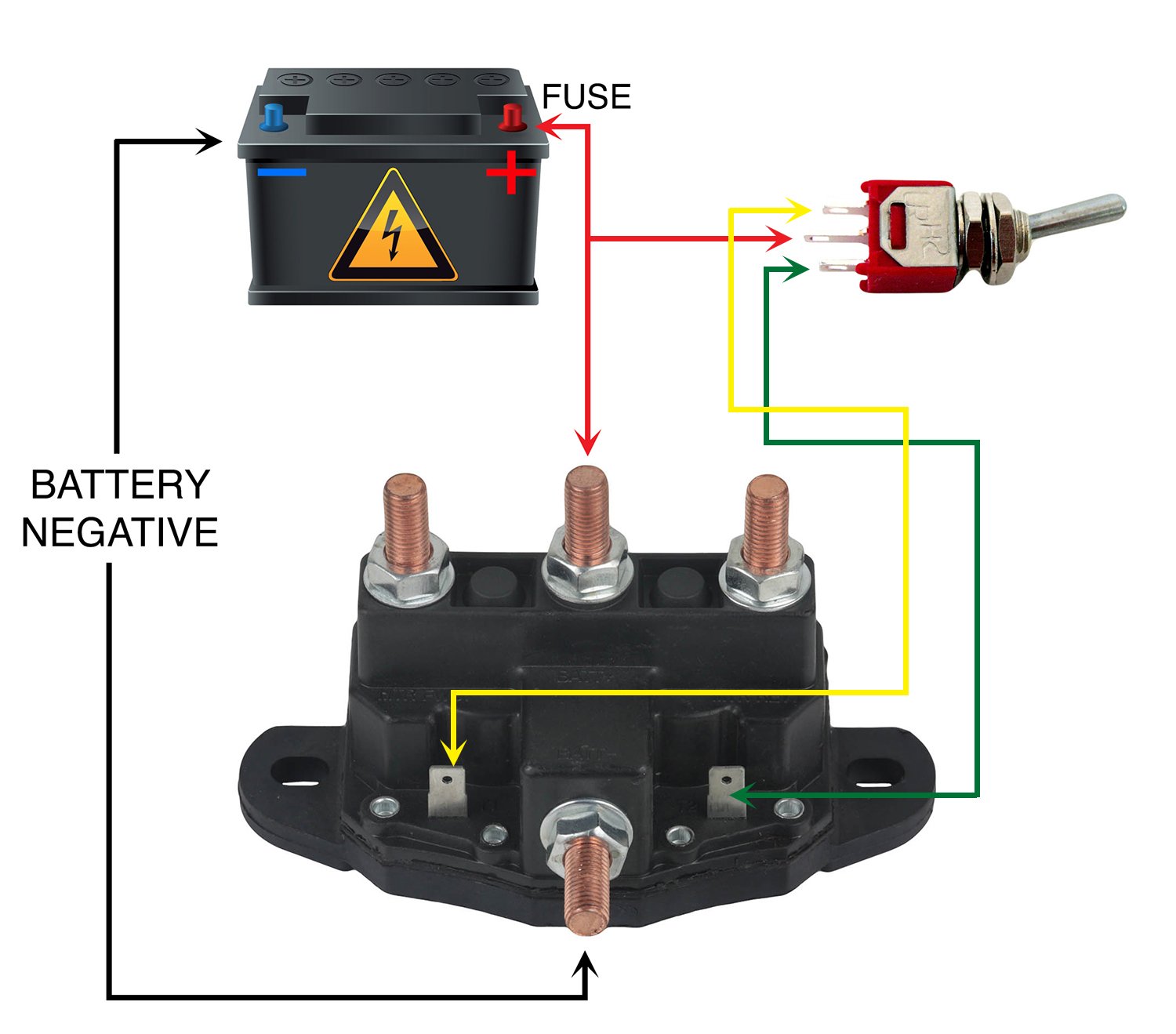 RAREELECTRICAL New 12V Solenoid Switch for RV Levelers & Winch Motors - Compatible with Models 214-1211A61 & 2141211A11-06 - Perfect for RV Stabilization & Heavy-Duty Winching