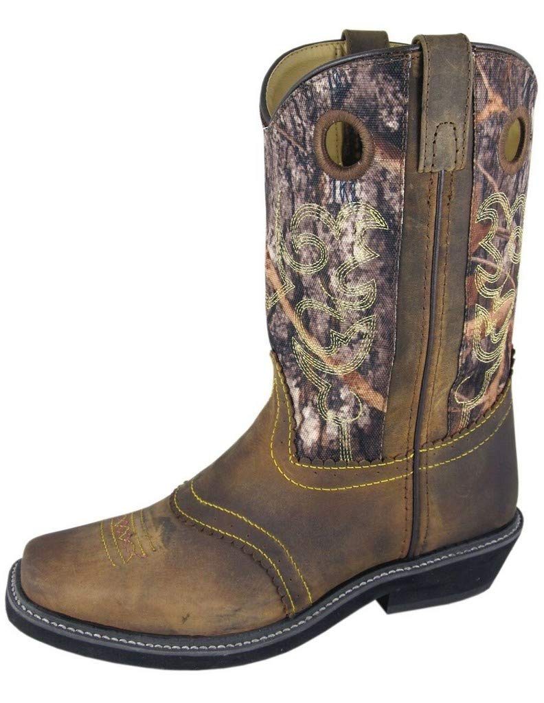 Women's Pawnee Western Boots - Distressed Brown Oil & Camo Design - Size 7 | Cowgirl Boots for Rodeo, Country Dancing & Western Fashion