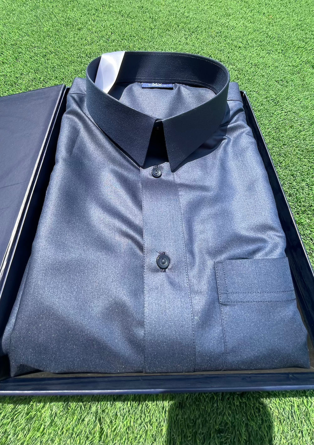 Premium Men's Navy Blue Qatari Thobe - Traditional Arabic Robe for Special Occasions & Daily Wear - Eid, Weddings, and Cultural Events