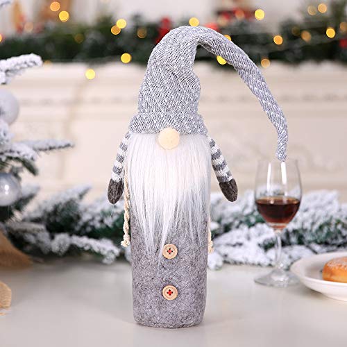 Premium Wine Gift Bags Set of 2 - Insulated Wine Tote with Christmas Gnome Design for Holiday Gifting, Party Favors & Wine Lovers - Reusable Bottle Covers Perfect for Christmas, Weddings & Hostess Gifts