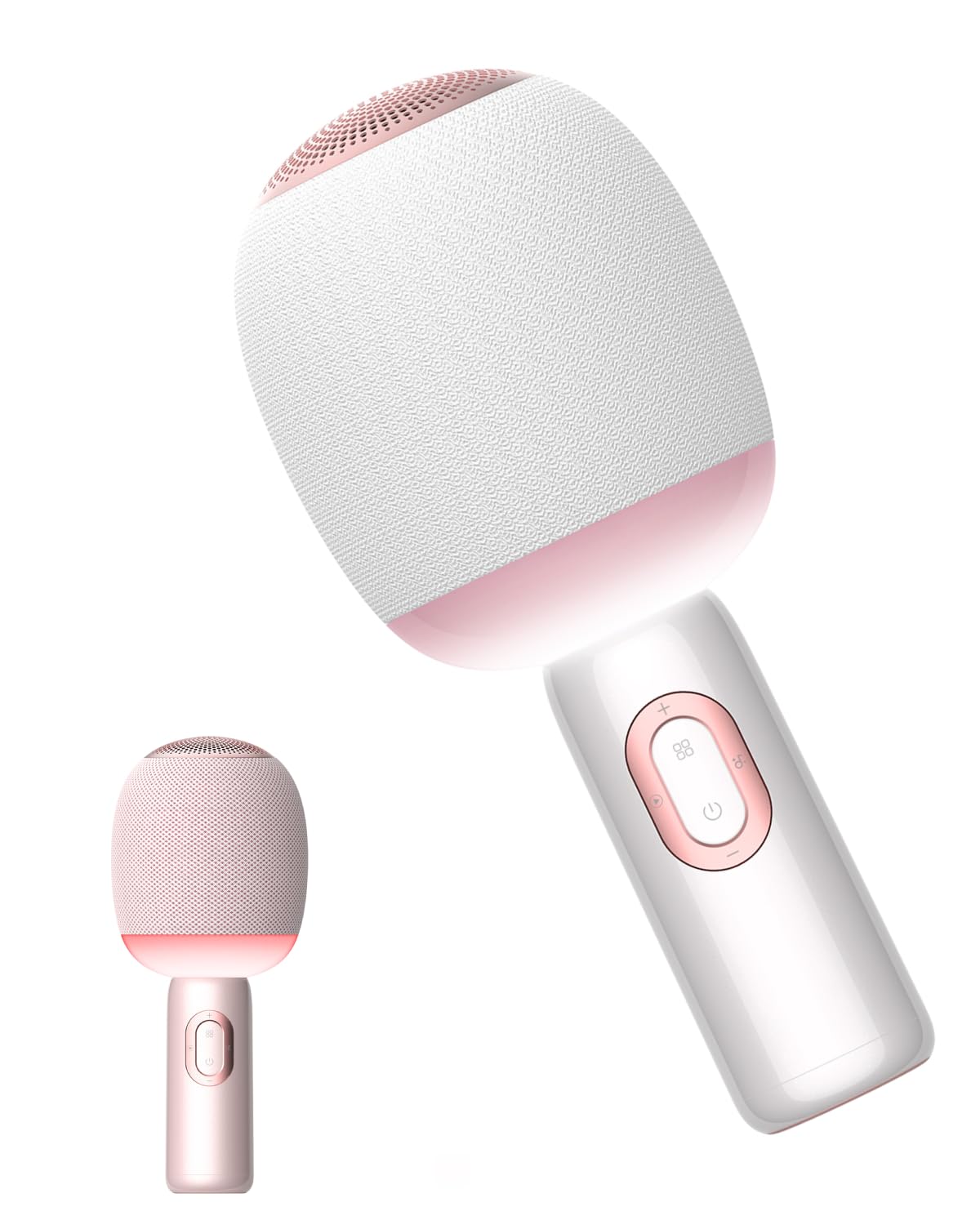 5-in-1 Wireless Bluetooth Karaoke Microphone with Dynamic Lights - Portable Handheld Mic for iPhone, Android | Perfect for Car Singing, Home Parties, Music Recording & Duet Performances (White) - Ideal Gift for Kids & Adults