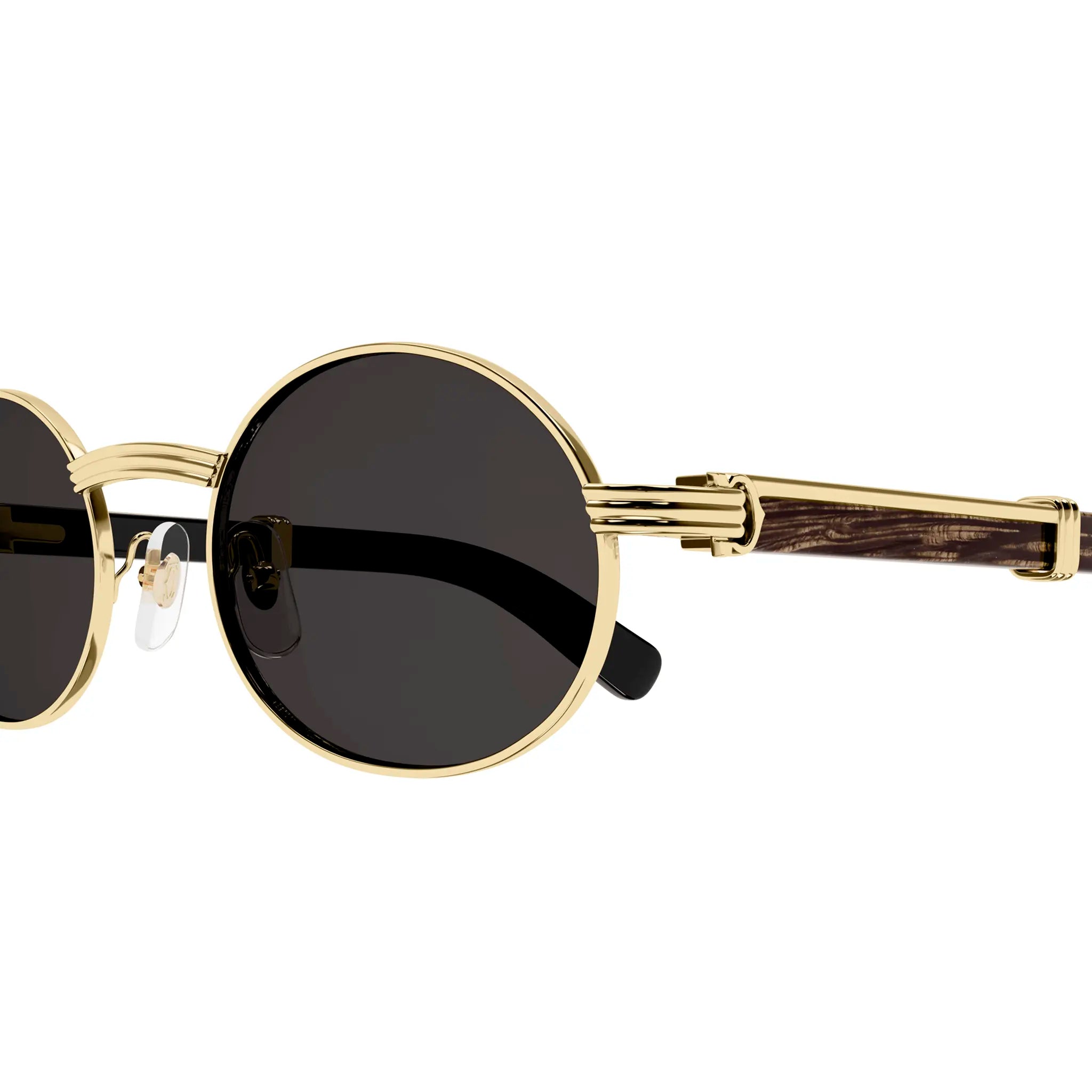 Cartier CT0464S 001 Gold Grey Polarized Sunglasses for Women - Luxury Designer Shades for Driving, Beach & Outdoor Fashion