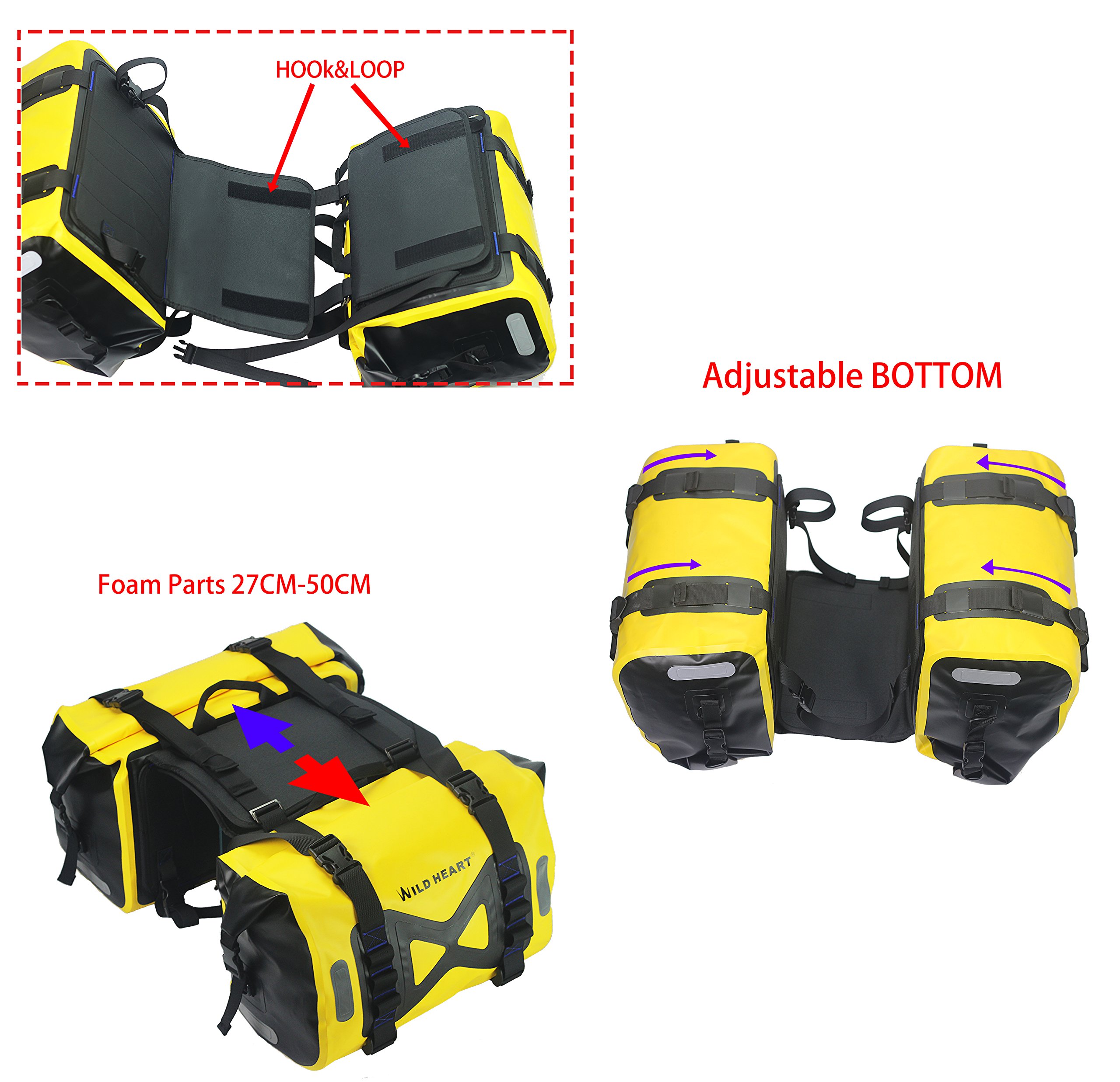 Waterproof Motorcycle Saddlebag 50L - Durable Tank Bag & Side Bag for Adventure Riding | Perfect for Long-Distance Travel, Off-Road Trips & Daily Commutes