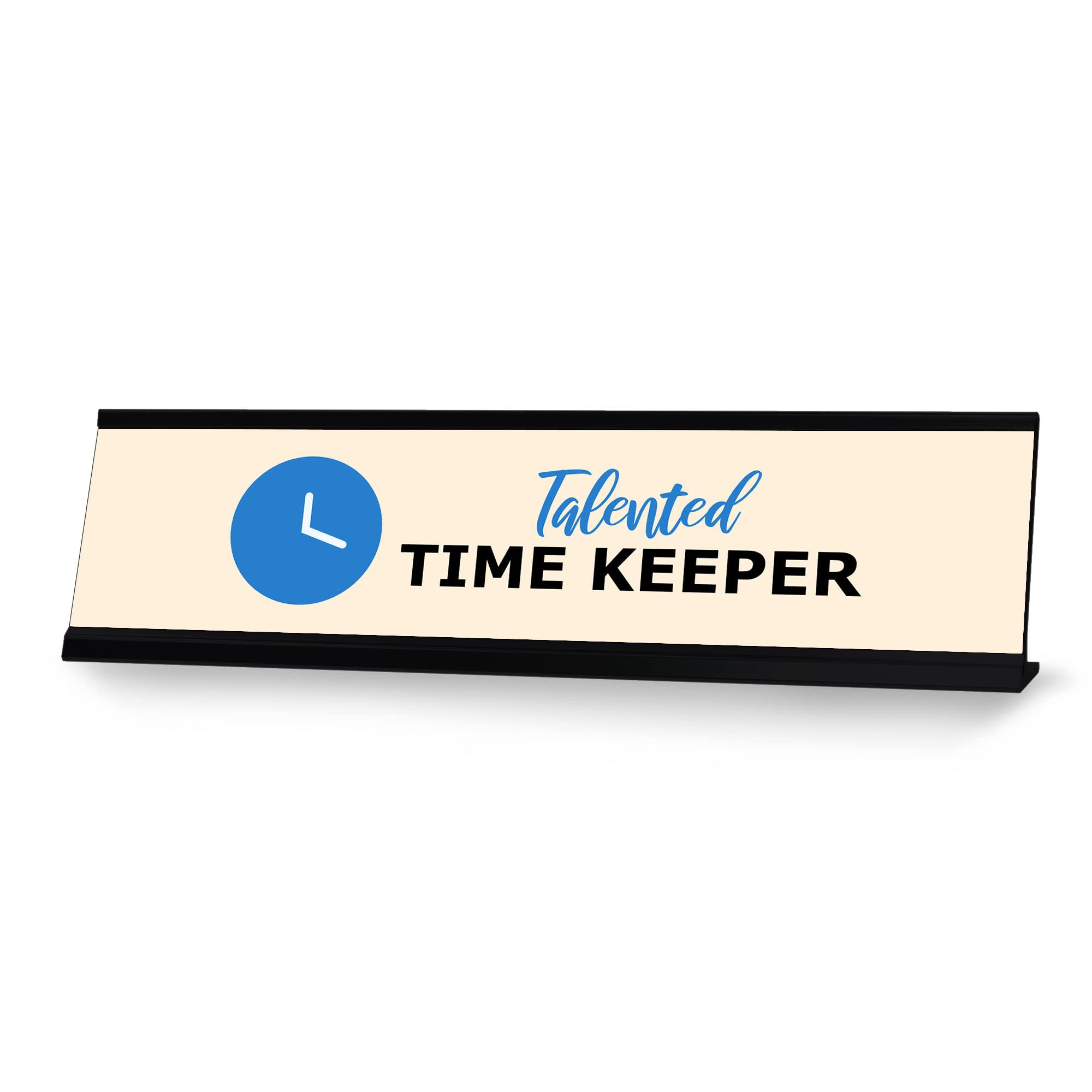 Premium Black Frame Desk Sign (2x8) - Elegant Office Decor, Gift for Professionals & Home Office - Perfect for Desk Organization & Motivational Workspace