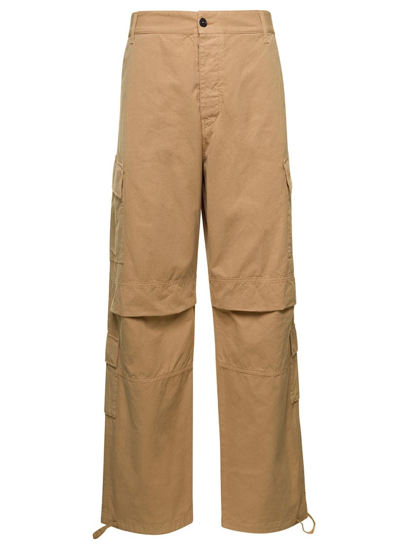Saint Beige Cotton Cargo Pants with Multiple Pockets - Comfortable & Stylish for Outdoor Adventures, Travel, and Casual Wear
