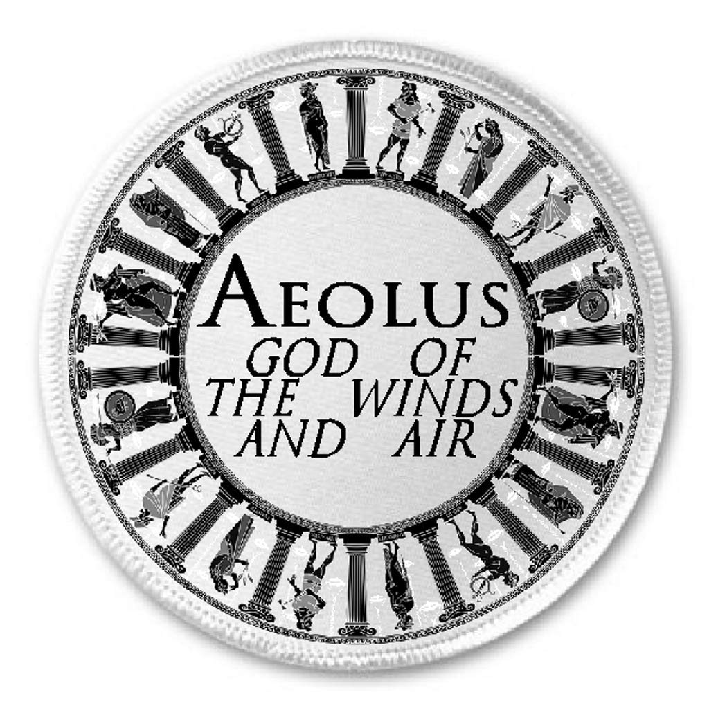 Aeolus Greek God of Wind Mythology Embroidered Iron On Patch 3 Inch - Perfect for Jackets, Backpacks, and DIY Crafts