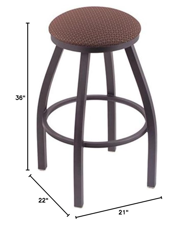Holland Bar Stool Co. XL 802 Misha Swivel Bar Stool - Graph Chalice Finish - Adjustable Height Modern Bar Stool for Kitchen Island, Home Bar & Restaurant Seating
