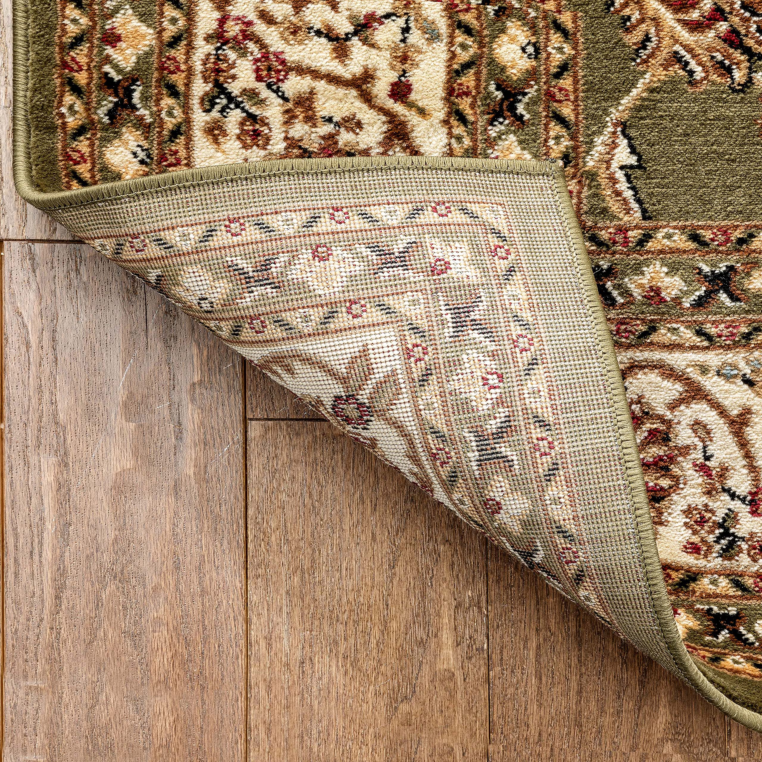 Well Woven Barclay Collection Sarouk Green 8x10 Area Rug - Soft Non-Slip Modern Persian Design for Living Room, Bedroom, Dining Room - Perfect for Home Decor, Office & High Traffic Areas