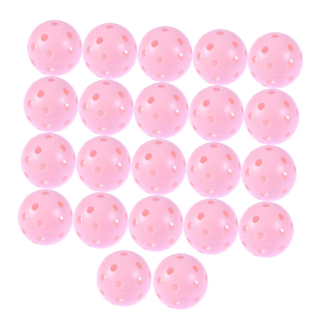 Jojofuny 22Pcs Practice Golf Balls - Durable Plastic Hollow Training Balls for Indoor & Outdoor Golf, Baseball & Pickleball Practice (Yellow) - Perfect for Backyard Drills, Driving Range & Sports Court Training