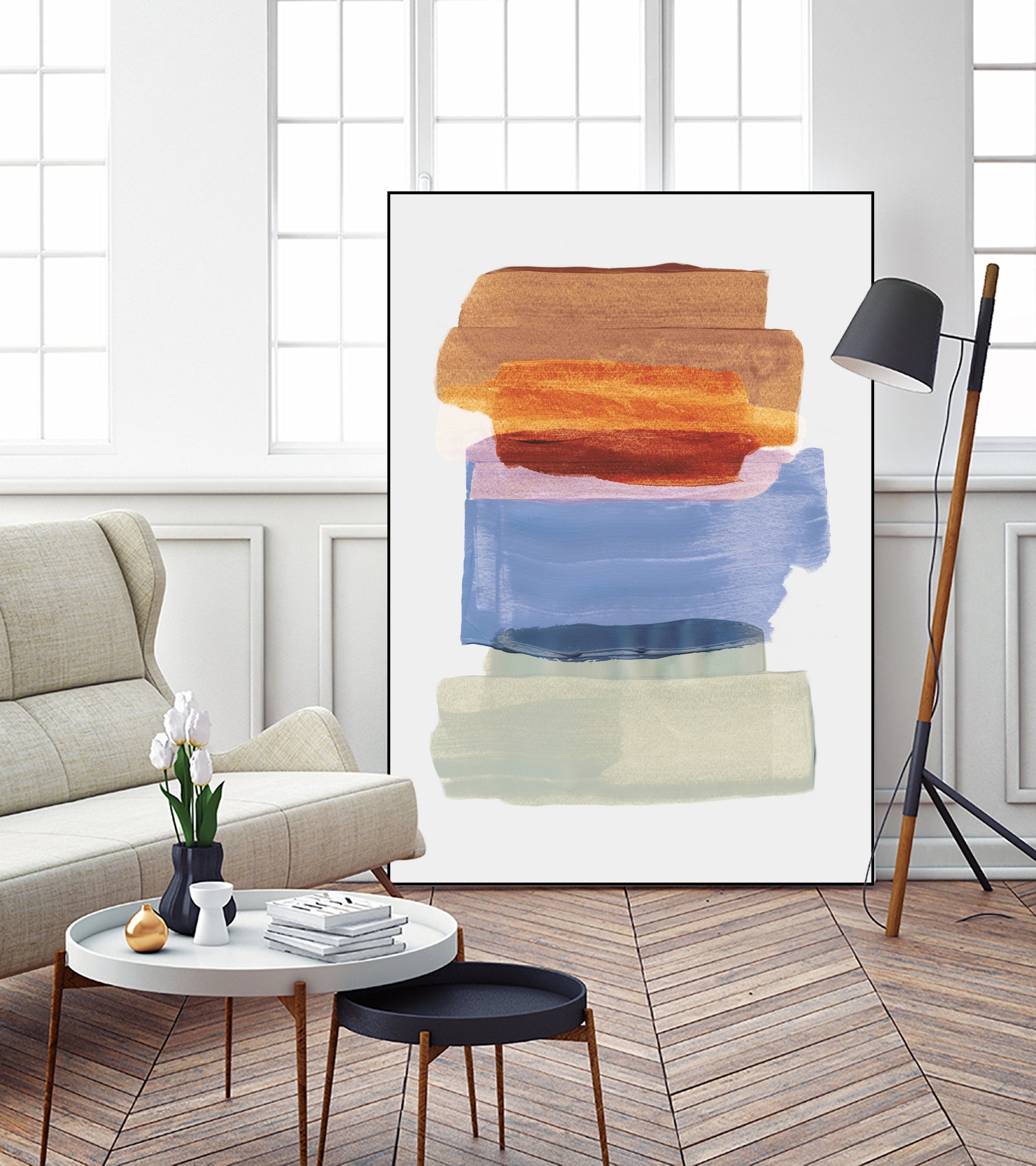 Abstract Brush Strokes 49 A1 - Modern Art Canvas Print for Home & Office Decor | Perfect for Living Room, Bedroom, and Workspace Wall Art