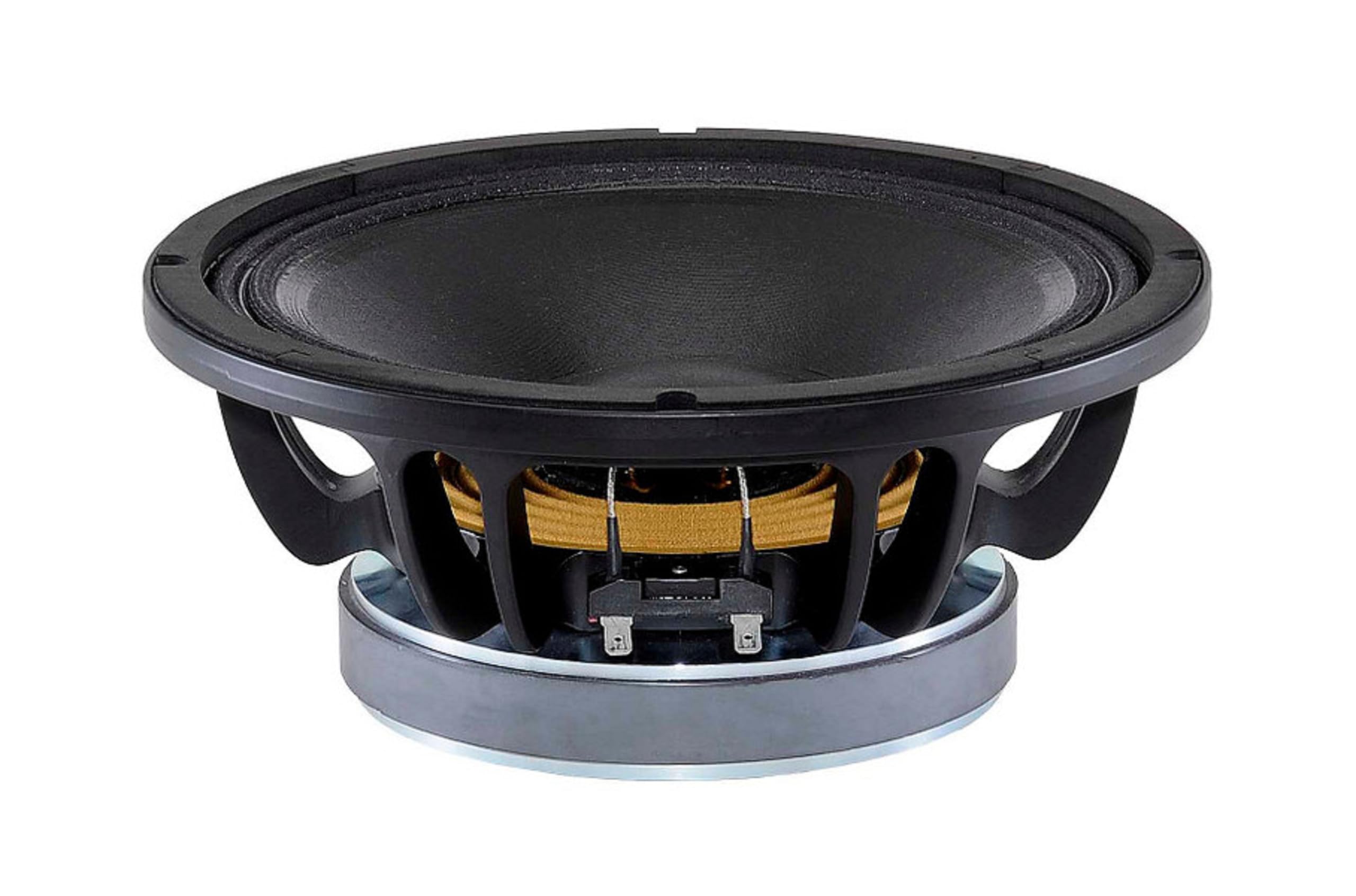 B&C 10FW64-8 10英寸低音扬声器 专业音频组件 8欧姆阻抗 259瓦RMS 500瓦峰值 适用于摩托车和汽车音响系统
