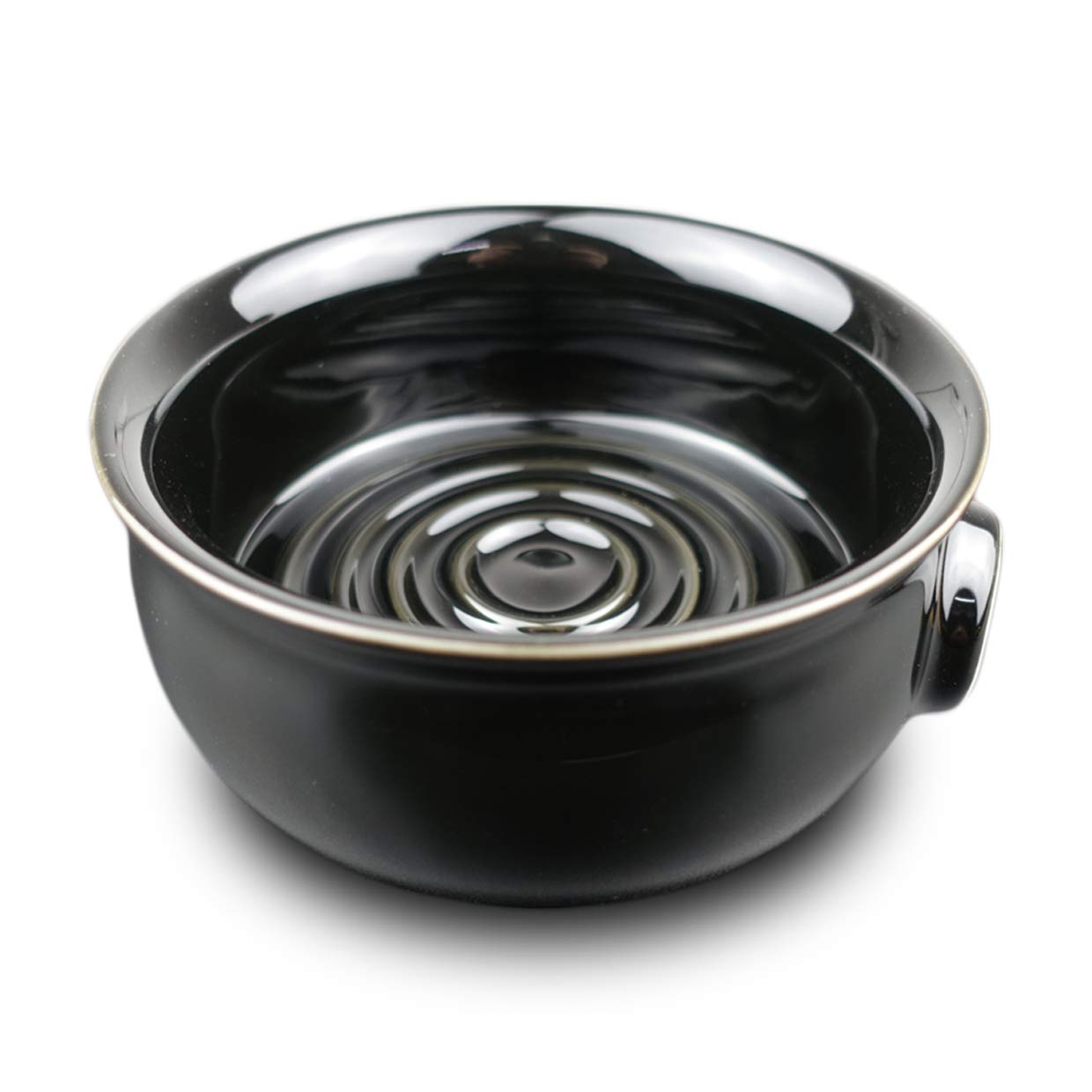 Premium Bicrops Shaving Soap Bowl for Men - Black Lathering Bowl with Non-Slip Base for Wet Shaving | Perfect for Traditional Shaving, Barber Shops & Home Grooming Kits