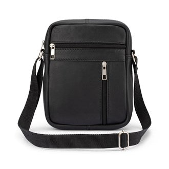 MSG 31 Genuine Leather Crossbody Bag for Women - Stylish Black Shoulder Bag - Perfect for Work, Travel & Everyday Use