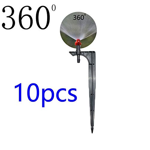 360 Degree Greenhouse Micro Drip Irrigation Misting Nozzle - 90/180/360° Adjustable Refraction Sprayer with 15cm Support (200pcs) | Perfect for Hydroponics, Indoor Gardens & Plant Misting Systems